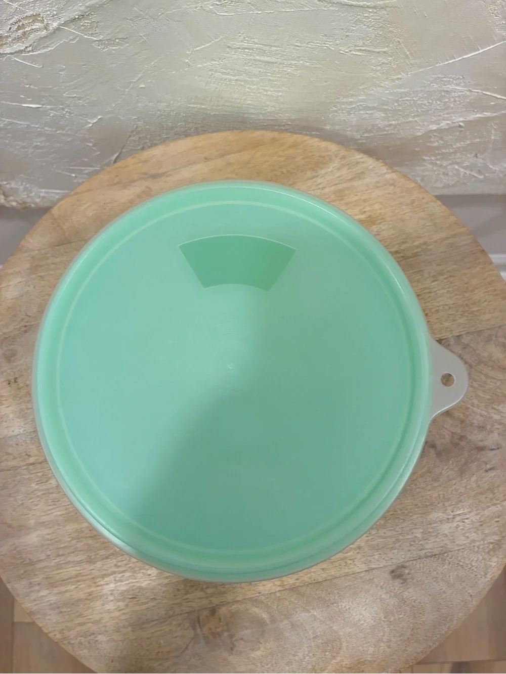 Eagle Super Seal Vintage Plastic Mixing Bowl with Lid - Green Mid Century